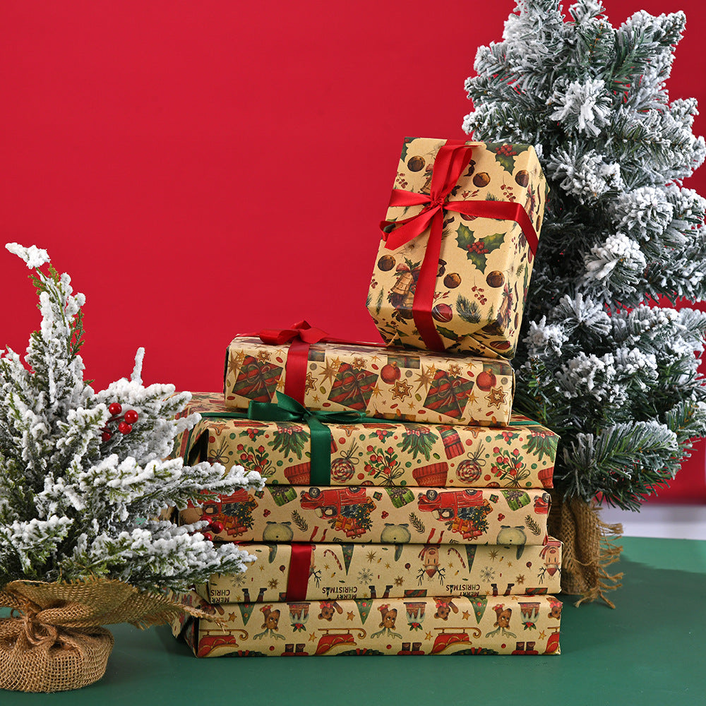 Papel kraft de Papá Noel