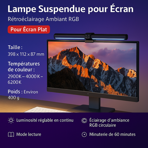 Lampe LED bureau incurvé