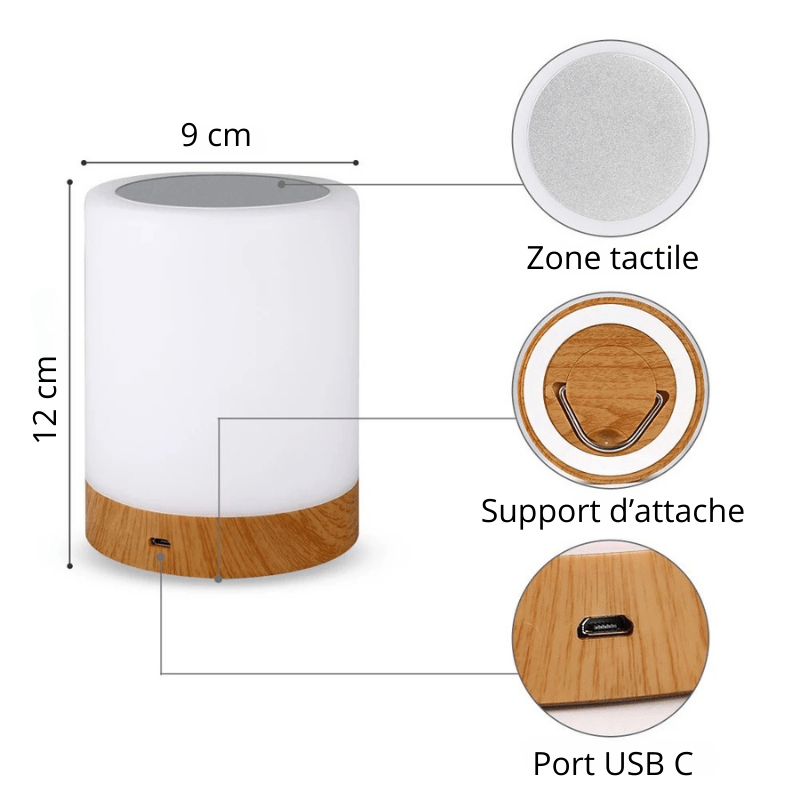 Lampe de chevet LED multicolore