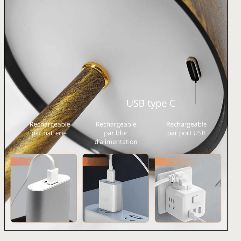 Lampe de chevet LED rechargeable