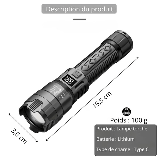 Lampe torche LED rechargeable