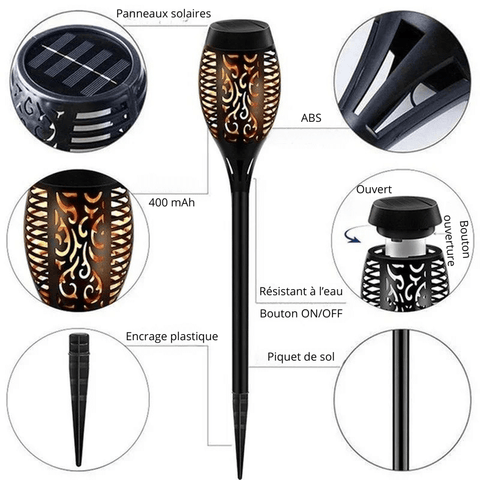 Lampe LED extérieure sur pied