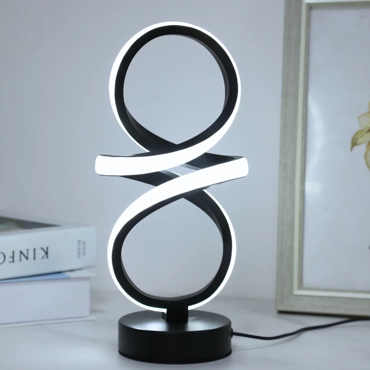 Lampe de chevet LED spirale