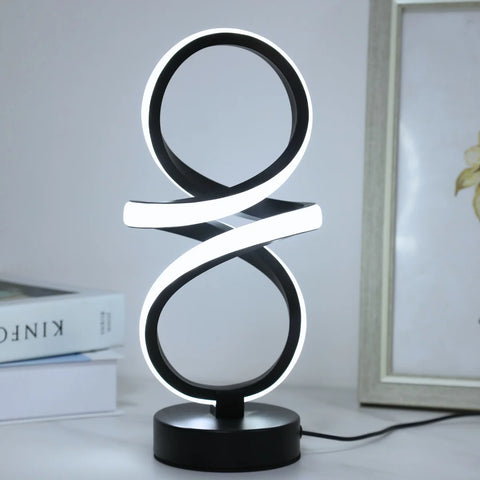 Lampe de chevet LED spirale