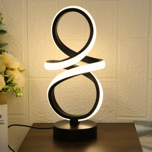 Lampe de chevet LED spirale