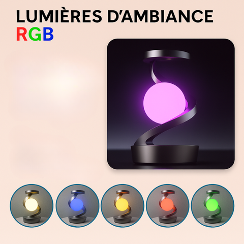 Lampe de table LED rotative