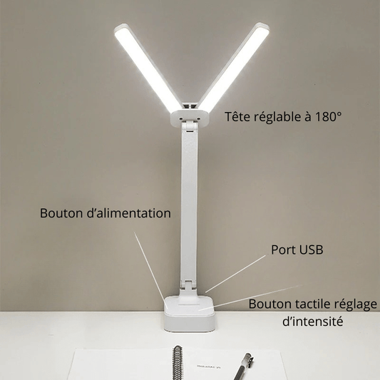 Lampe de bureau LED blanche