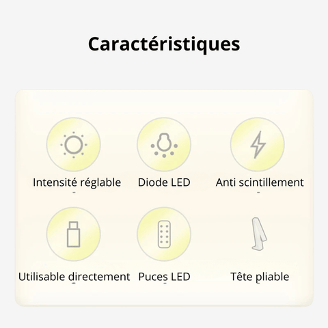 Lampe de bureau LED blanche