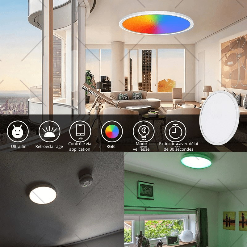 Lampe LED sans fil pour plafond