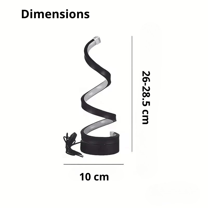 Lampe de table LED spirale
