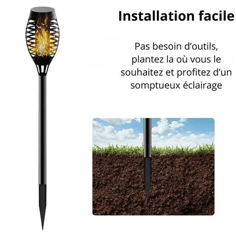 Lampe LED extérieure sur pied