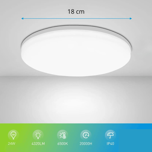Lampe LED ronde pour plafond