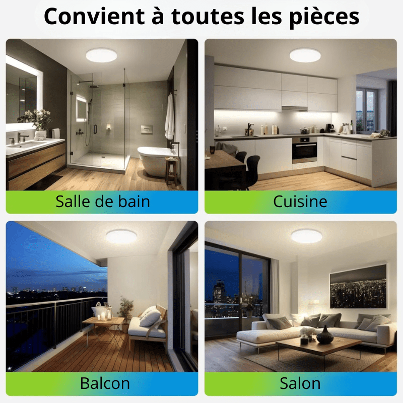 Lampe LED ronde pour plafond