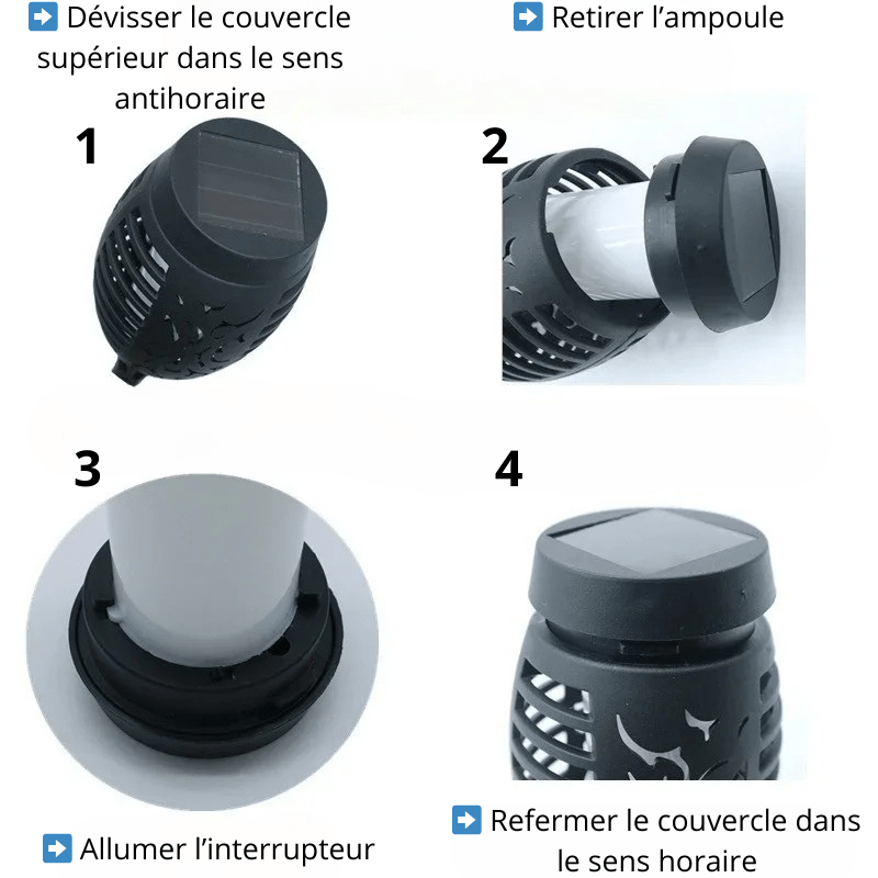 Lampe LED extérieure sur pied