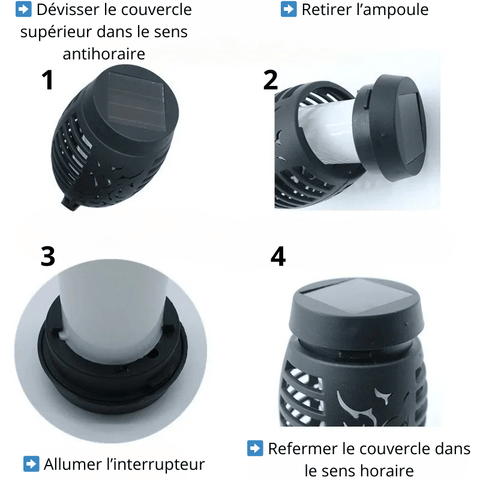 Lampe LED extérieure sur pied