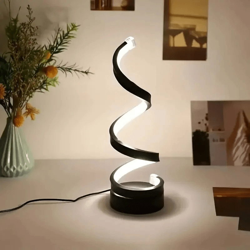 Lampe de table LED spirale