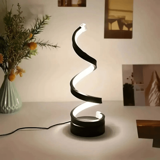 Lampe de table LED spirale