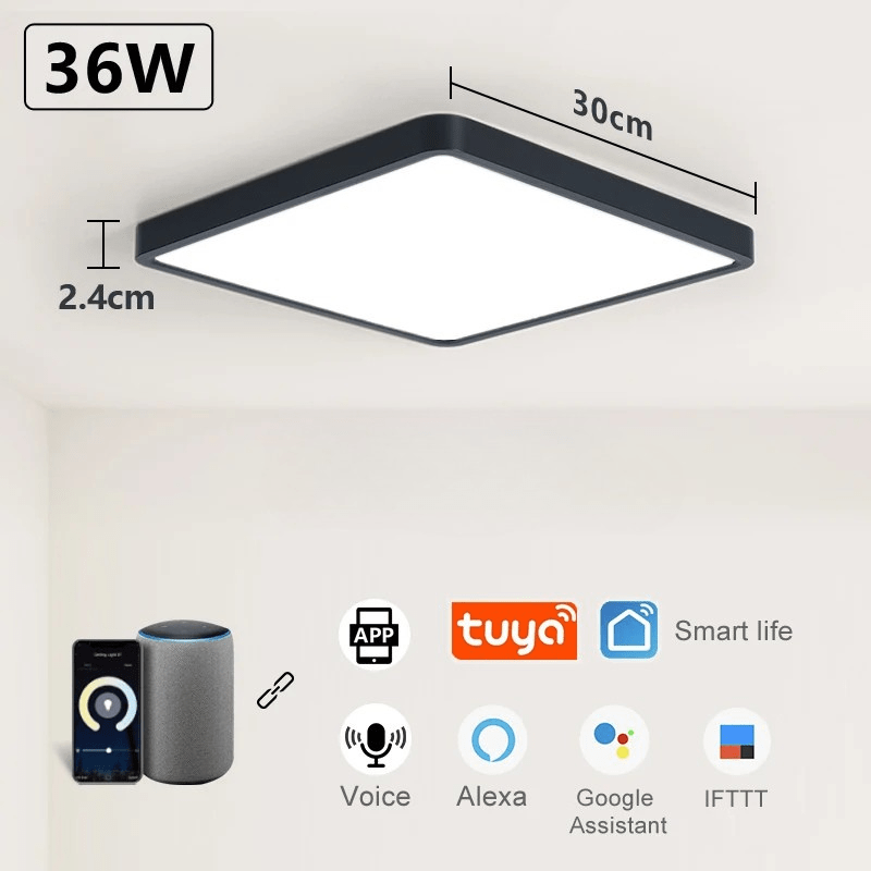 Lampe LED carré pour plafond