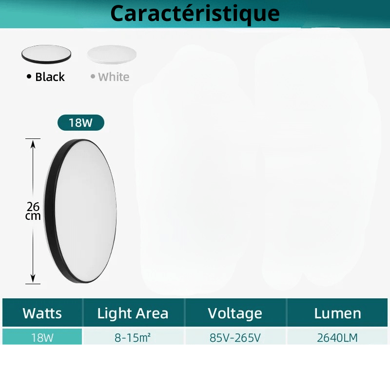 Lampe LED pour plafond de salle de bain