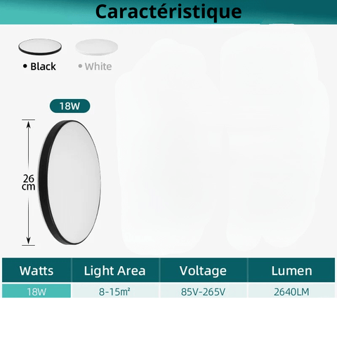 Lampe LED pour plafond de salle de bain